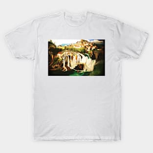 Waterfall at Jajce digitally enhanced T-Shirt